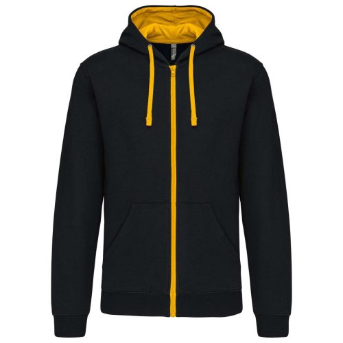 KA466-MEN039S-CONTRAST-HOODED-FULL-ZIP-SWEATSHIRT