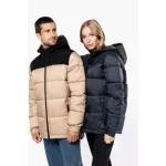 KA6163-UNISEX-BI-TONE-PADDED-JACKET-WITH-HOOD